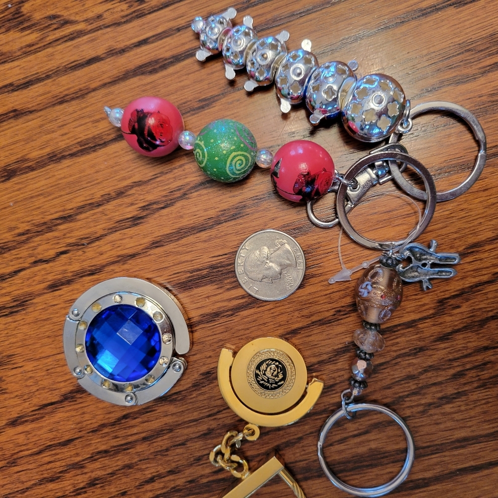 Key Chain Bag Charm & Accessory Bundle ~ Rhinestone ~ Birds & Bug - Picture 3 of 13